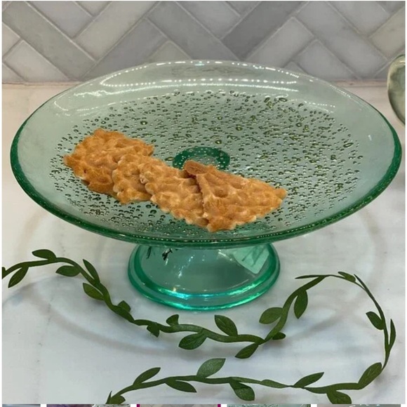 Anthropologie small green cake stand - Picture 2 of 2